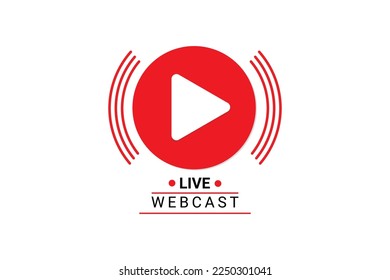 Live webcast logo and  Vector icon Element.