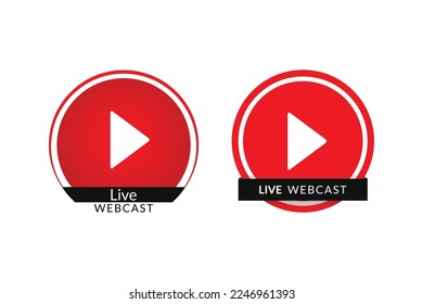 Live Webcast Vector element design.