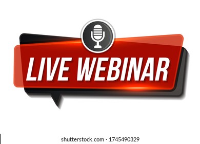 Live Webinar Banner, Button, Icon, Logo
