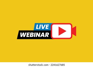 Live webinar button design for illustration.