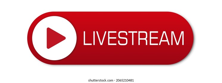 Live Webinar Button, icon, emblem. Live Webinar label. Vector illustration