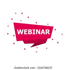 Live Webinar Button, icon, emblem label Vector illustration isolated on white background EPS 10