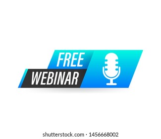 Live Webinar Button, icon. Vector design.
