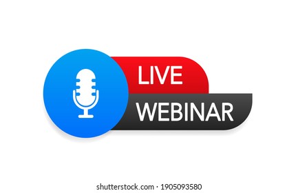 Live Webinar Button, Icon. Vector Design