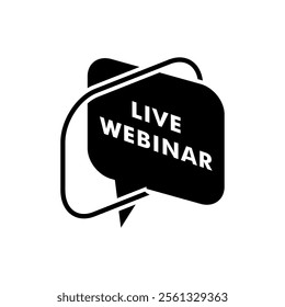 Live Webinar button logo icon vector