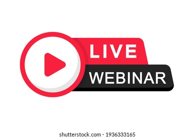 Live Webinar Button Live Stream Logo Stock Vector (Royalty Free ...