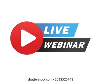 live webinar button symbol vector design illustration