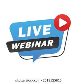 live webinar button symbol vector design illustration