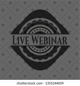 Live Webinar dark icon or emblem