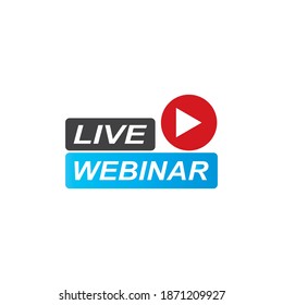 live webinar design logo Template icon illustration