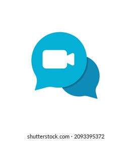 Live webinar icon in flat style. Online training vector illustration on isolated background. Conference stream sign business concept.