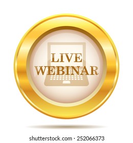 Live webinar icon. Internet button on white background. EPS10 vector. 