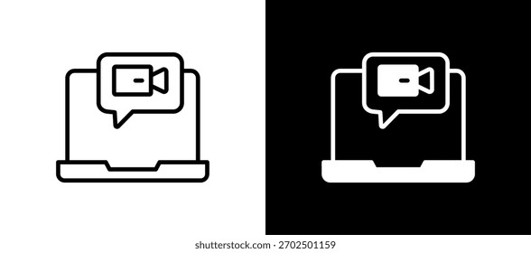 Live Webinar Icon linemixed Vector Illustration
