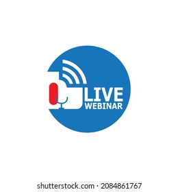 Live webinar icon and symbol template 