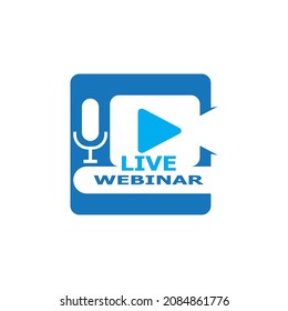Live webinar icon and symbol template 