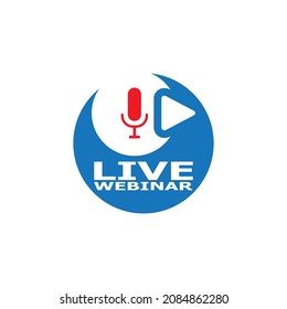 Live webinar icon and symbol template 