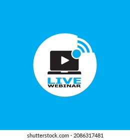 Live webinar icon and symbol template 