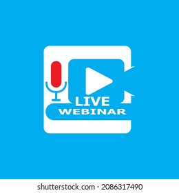 Live webinar icon and symbol template 