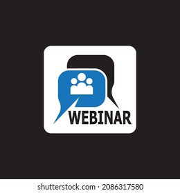 Icono de webinar en vivo y plantilla de símbolos 