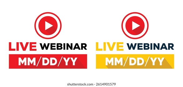 Live Webinar Icon Vector Design on White Background.