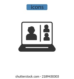 live webinar icons  symbol vector elements for infographic web