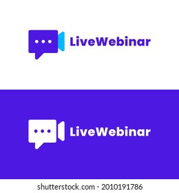 Live Webinar Logo, Icon, Emblem, Vector Illustration