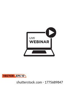 live webinar mobile icon design vector illustration