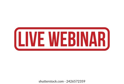 Live Webinar Rubber Stamp Seal Vector