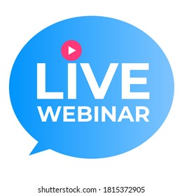 Live Webinar Sign Icon Vector Illustration EPS10