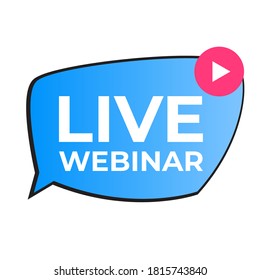 Live Webinar Sign Icon Vector Illustration EPS10