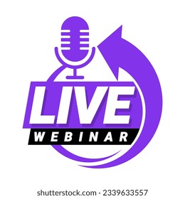 Live webinar. Symbol or emblem. vector illustration