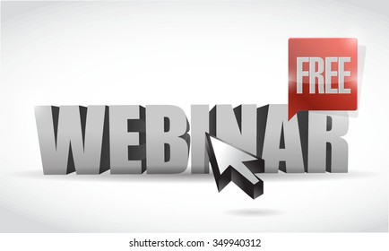 live webinar text sign illustration design graphic over white