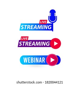 Live webinar vector design template.