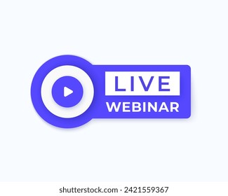 live webinar vector design for web and apps