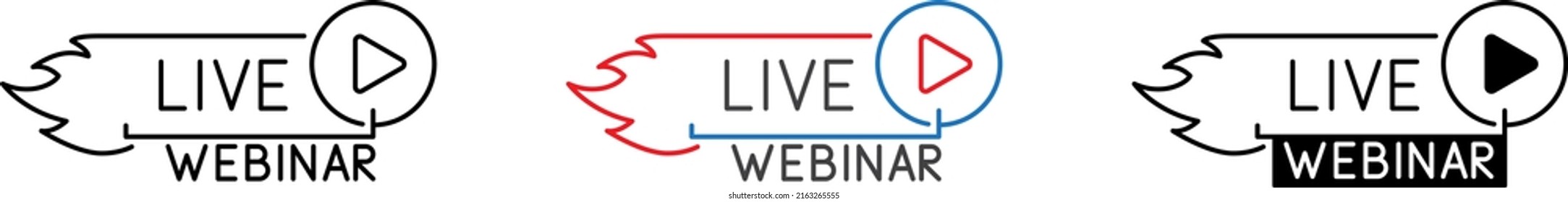 Live Webinar , vector illustration
