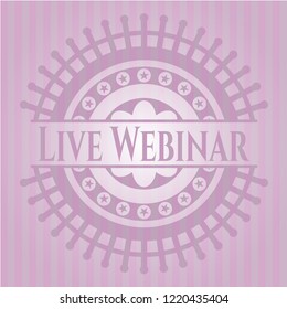 Live Webinar vintage pink emblem