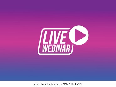 Diseño plano de iconos web de webinar en directo