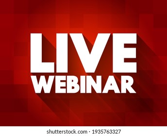 Cita de texto de Webinar en vivo, fondo de concepto