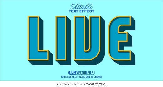 Tipografia de palavra ao vivo, efeito de texto editável
