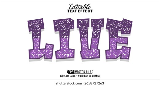 Live word typography, editable text effect