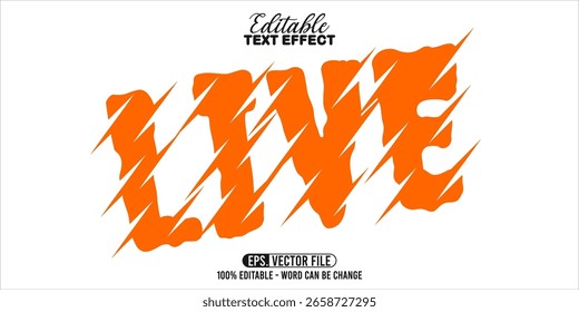 Live word typography, editable text effect