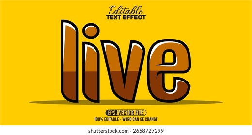 Live word typography, editable text effect