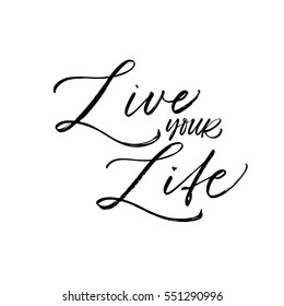 Live Your Life Postcard Ink Illustration Stock Vector (Royalty Free ...