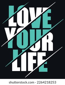 live your life typography text