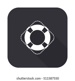Livebuoy vector icon - squared button  with long shadow
