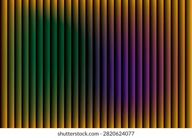A lively abstract pattern composed of vertical stripes, showcasing a beautiful horizontal gradient of green, purple, and orange colors.