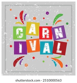 A lively carnival party. Annual festival with feather mask parade. Carnival Party concept. Flat vector illustration.