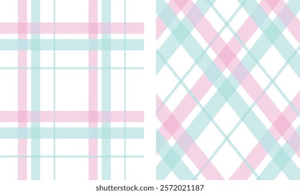 A lively checkered pattern featuring bold intersecting lines, perfect for textile design, wallpapers, and creative background