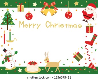 It is a lively Christmas card.There is space to write a message.