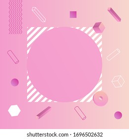 Lebhafte Kombidesign-Serie geometrischer Muster und Farbblöcke,Memphis-Vektorillustration-Illustration